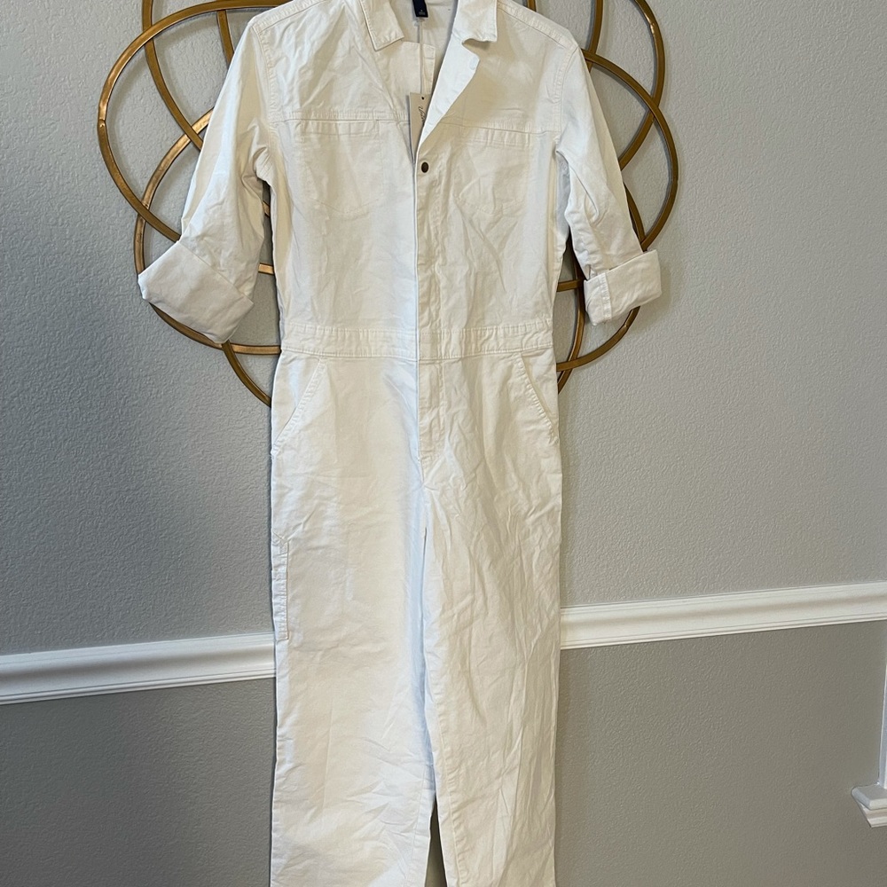 Universal Thread Cream Cropped Jumpsuit - Picture 2 of 6
